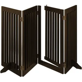 Relaxdays Treppenschutzgitter 92 cm hoch 92 x 207 cm Braun