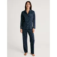 CALIDA Sweet Dreams Pyjama durchgeknöpft Damen, aus 100% Baumwolle,