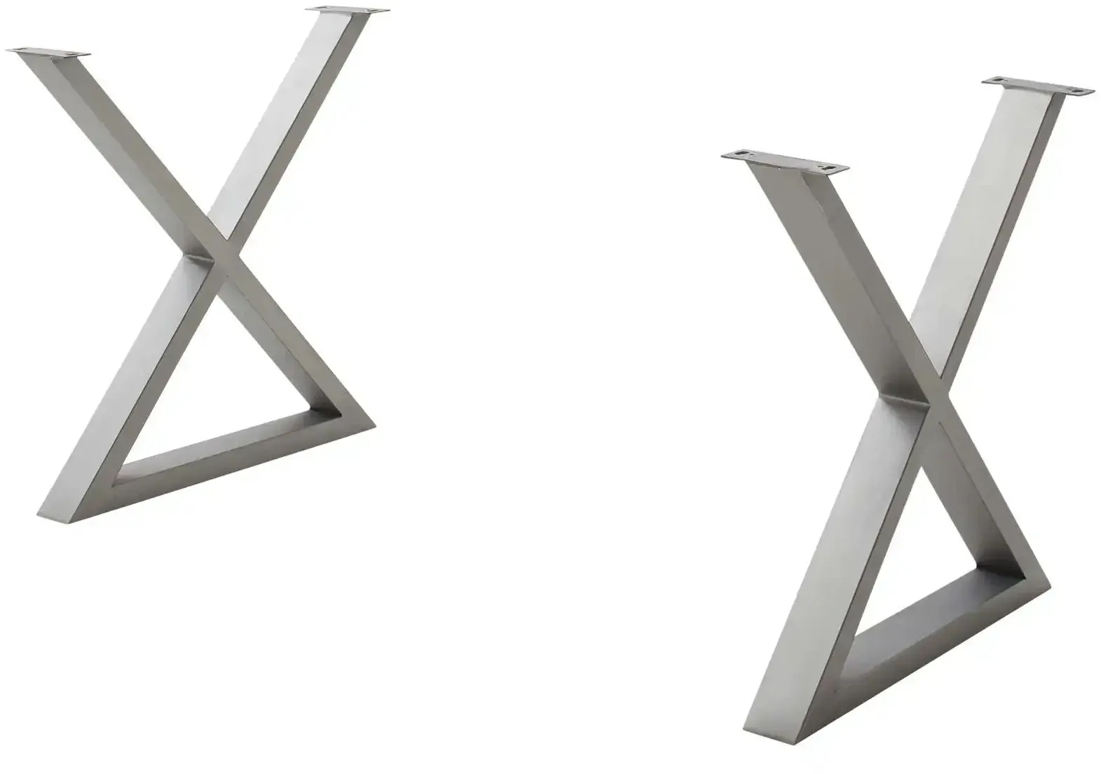 Dine + Mine Tischgestell aus Metall SigNature One ¦ silber ¦ Maße (cm): B: 73 H: 74 T: 8.0