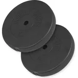 Gorilla Sports Hantelscheiben Set 30 kg Kunststoff schwarz