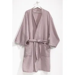 Bademantel MUSSELIN L/XL - violett