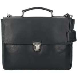LEONHARD HEYDEN Roma Aktentasche Leder 37 cm Laptopfach schwarz