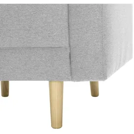Max Winzer Sessel Jasmin Flachgewebe 75 x 81 x 83 cm Hellgrau mit Kissen