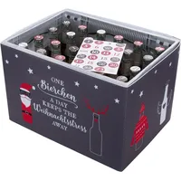 Männer Adventskalender für Bierkasten - Banderole aus Filz mit Klettverschluss -