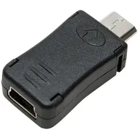 Logilink USB-Mini auf Micro USB Adapter 0,08 m Schwarz