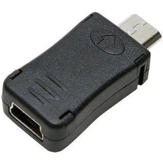 Logilink USB-Mini auf Micro USB Adapter 0,08 m Schwarz