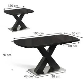 Vicco Chinto 120 x 76 x 80 cm schwarz