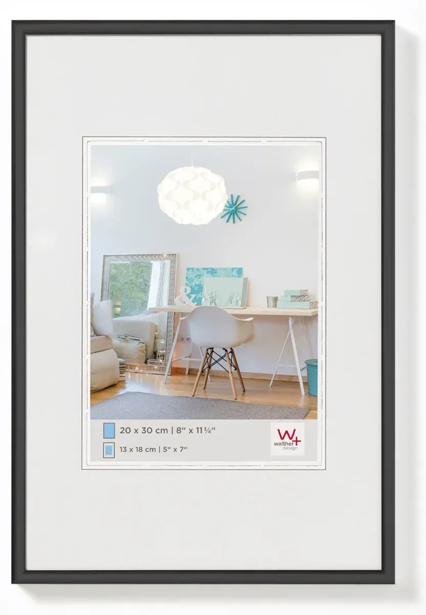 Walther Bilderrahmen New Lifestyle Kunststoff Schwarz / Normalglas / Floatglas /...