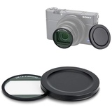 UV-Filter für Sony RX100 VII VI V ZV-1 II ZV-1 Canon Powershot G7X Mark III II G5X MkII mit Objektivdeckel und Filterschutzhülle, Ultra Slim 19 Schichten mehrfach beschichteter Objektivfilter Schutz