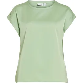 VILA VIELLETTE Kurzarmshirt Satin Grün S (36)