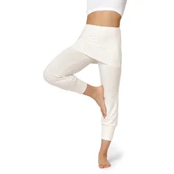 Yoga Hose 3/4 mit Rock BLV50-276 - Ecru - S