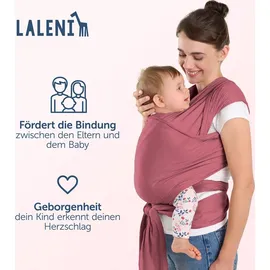 Laleni Tragetuch Baby Neugeborene aus 100% Baumwolle - es Babytragetuch bis 15 kg mit Ergonomischer Passform, Einfach Anzuziehen, Waschmaschinenge... - Rot.
