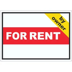 For Rent by owner Aufkleber mit Text Werbeaufkleber A6 (105x148mm)