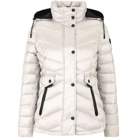 GIL BRET Steppjacke mit abnehmbarer Kapuze in Grau beige | Gr.: 40
