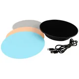 Ieron Fotografie Elektrisch drehbarer Drehteller, 90/180 Grad elektrisch drehbarer Ständer, Ausstellungsständer für Live-Video, automatisch drehbare Plattform für Schmuck, Uhren, Parfüms