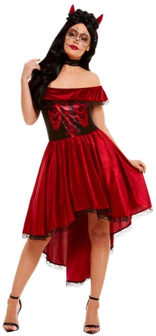 Day Of The Dead Devil Costume, Red
