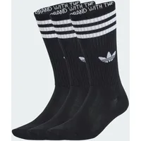 adidas 3-Streifen High Crew Socken 3 Paar Schwarz 37-39