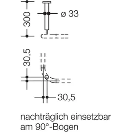 Hewi 801 Deckenabhängung weiß