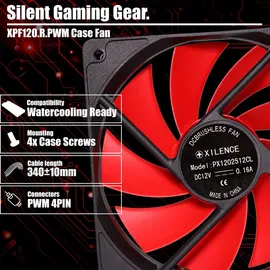 Xilence XPF120.R.PWM 120mm PWM Gehäuselüfter,