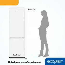 Exquisit KGC265-70-NF-040C Kühl-Gefrierkombination (253 l, 1810 mm hoch, Weiß)