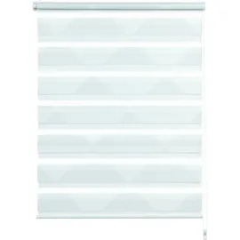 GARDINIA Doppelrollo Triangle 100 x 150 cm weiß/grau