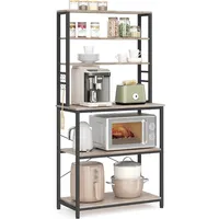 VASAGLE Küchenregal 40 x 80 x 167 cm greige-schwarz