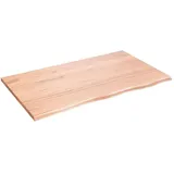vidaXL Waschtischplatte Hellbraun 100x60x2 cm Massivholz Behandelt
