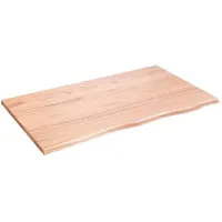 vidaXL Waschtischplatte Hellbraun 100x60x2 cm Massivholz Behandelt