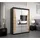 abiks möbel Schwebetürenschrank MONACO 150 x 200 x 62 cm Schwarz