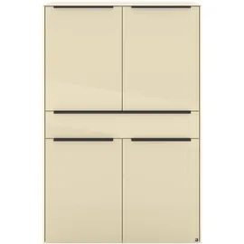 Set One by Musterring Highboard 92 x 140 cm Beige / Braun