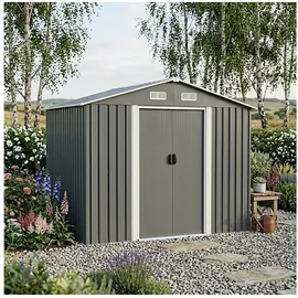 Estexo Gartenhaus 4,86 x 2,57 m Hellgrau