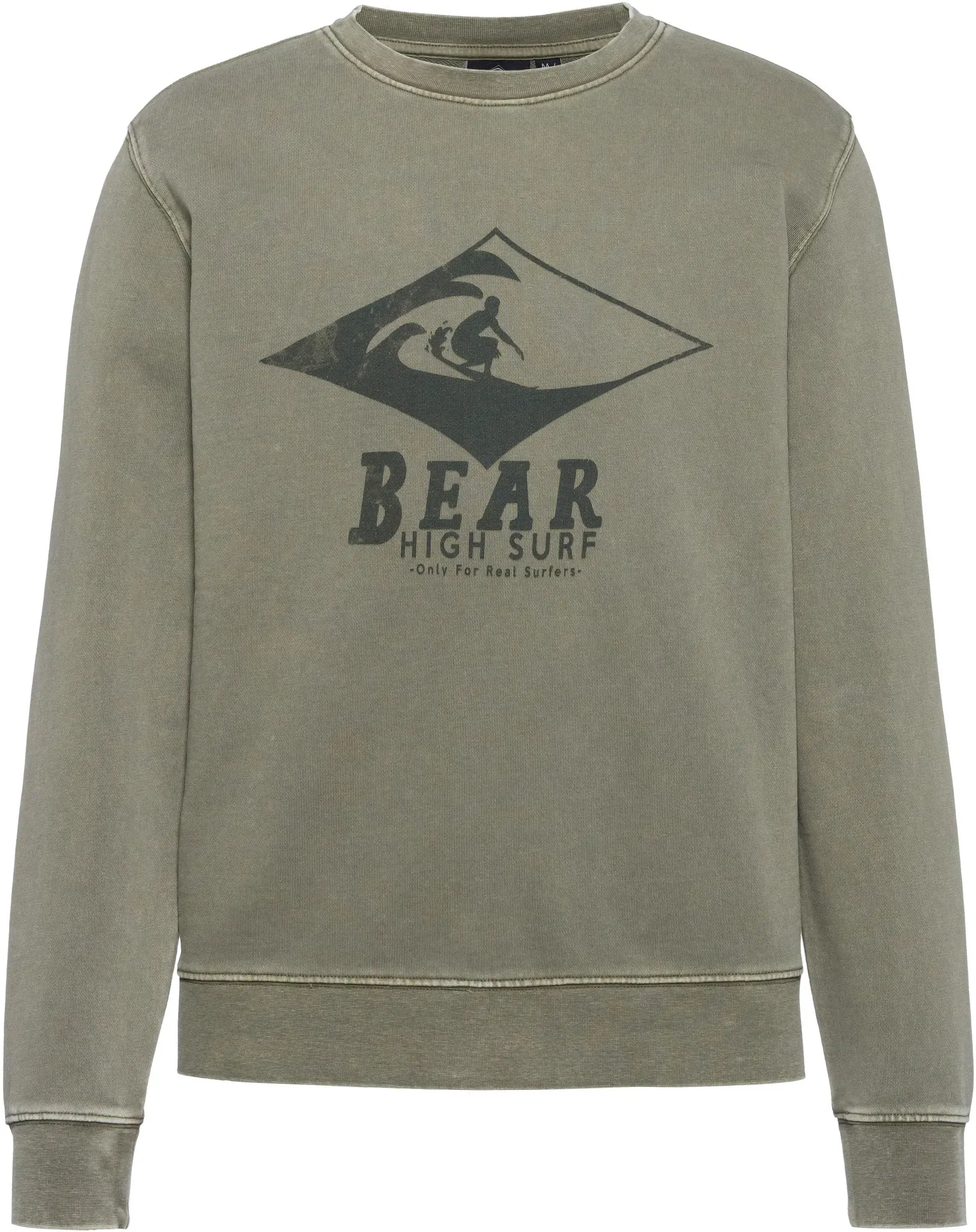 BEAR Surf Sweatshirt Herren in deep lichen green, Größe S - grün