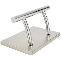 Barberpub Edelstahl Fußstütze Professional Friseurfußstütze, mobile Fuß Pedal Fußauflage, foot rest Fußablage Friseurstuhl Salonausstattung, FT001, (Silber)