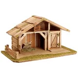 Alfred Kolbe Krippen 1331/12 Weihnachtskrippe aus Holz für 10-12 cm Figuren 55 x 30 x 29 cm