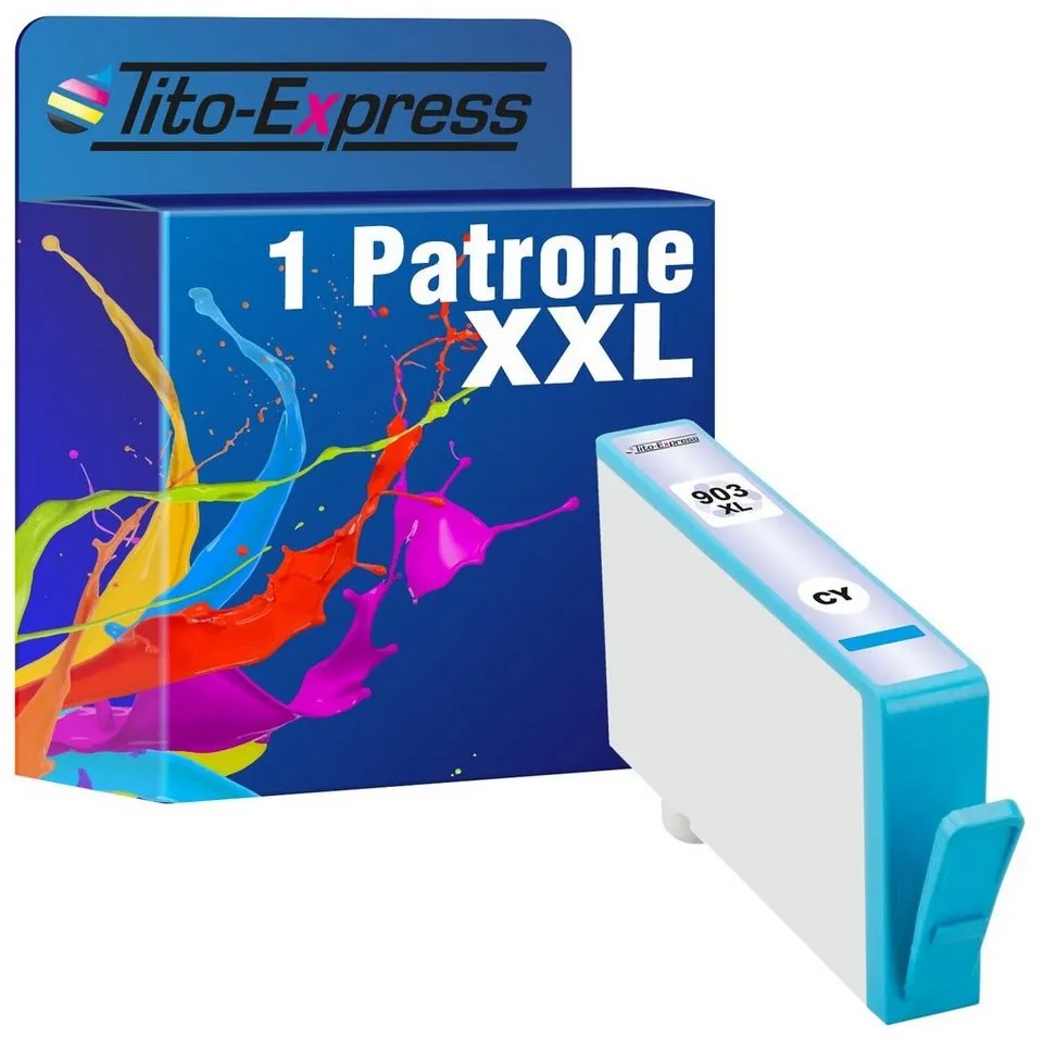 Tito-Express ersetzt HP 903 XL 903XL Cyan Tintenpatrone (für 903XL Multipack Officejet 6950 Pro 6970 6960 All-in-One 6975 Pro) blau