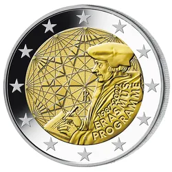 Italien 2022: 2 Euro-Gedenkmünze "35 Jahre Erasmus-Programm"