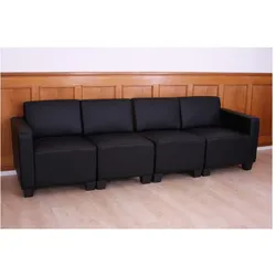 Modular 4-Sitzer Sofa Couch Moncalieri ~ schwarz