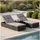 Tectake Rattan-Doppelliege 196 x 62 x 36 cm Schwarz