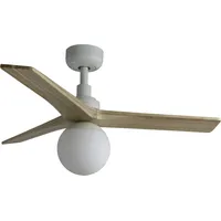 Faro BARCELONA - Klim S Ventilator mit Licht weiß/Eiche