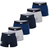 Lacoste Boxershorts 6er Pack Dunkelblau/Grau XXL