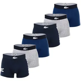 Lacoste Boxershorts 6er Pack Dunkelblau/Grau XXL
