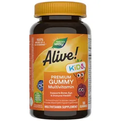 Nature's Way Alive!(R) Premium Kids Multivitamin Gummy (90 Gummibonbons, Kirsche, Orange & Traube)