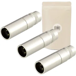 3X X3 Mini PTO XLR männlich zu löten Steckverbinder Schweißen Audio für Kopfhörer Gitarrenkette HiFi Mikrofon Kopfhörer - Adaptive französische Marke