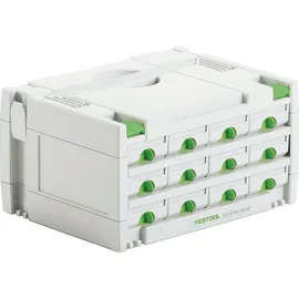 Festool Systainer SYS 3-SORT/12 Werkzeugkoffer mit 12 Schubladen schwarz 39,5 x 29,5 x 21 cm