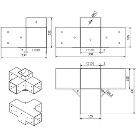 SOTech Aufbau Set 12-teilig 100 x 100 mm