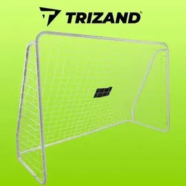 TRIZAND Fußballtor mit Torwand Weiß/Schwarz 21268