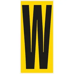 Buchstabe W, für den Boden, gelb/schwarz, Kunststoff, 180x400mm, 3/VE