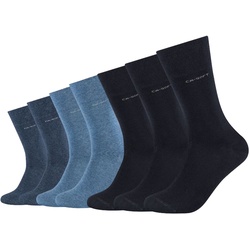 Camano Unisex CA-Soft Crew Socken 7er Pack in 35-38 Blau Mix