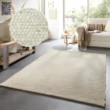 THEKO Alm-Glück Wollteppich 60 x 90 cm beige