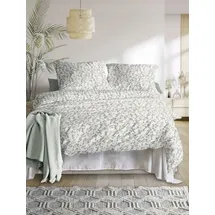IRISETTE Easy 8665 Blumenwiese Rot 135 x 200 cm + 80 x 80 cm